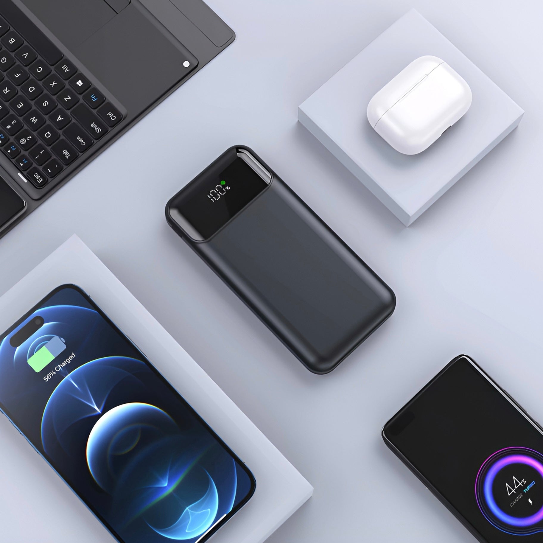 BATTERIE EXTERNE - CHARGEUR UNIVERSEL + ÉCRAN DE CHARGE