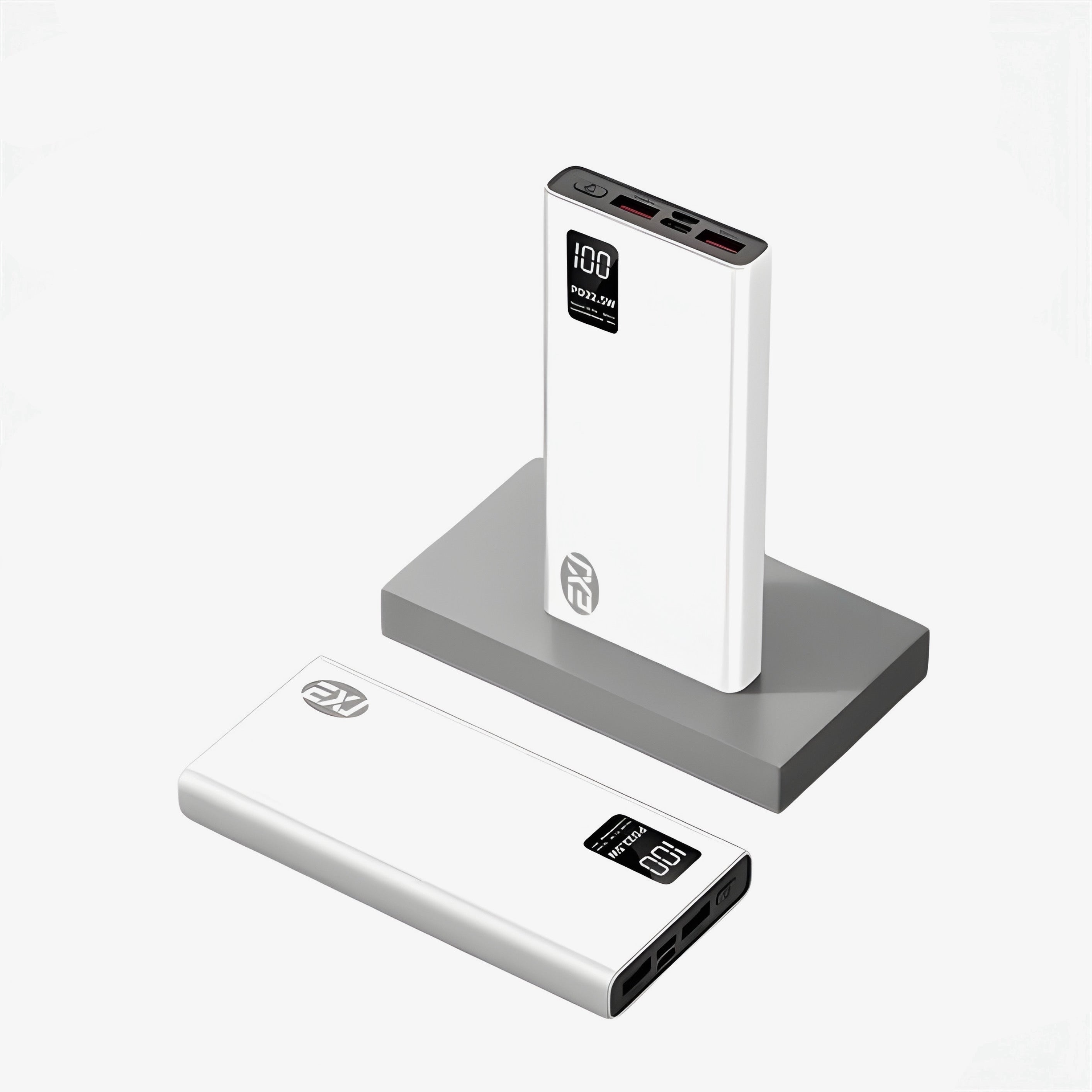 Batterie Externe - EXJ | 10 000 mAh - Compatible Pc Portable - iPhone 17/16/15/14 & Android Samsung ( Blanc )